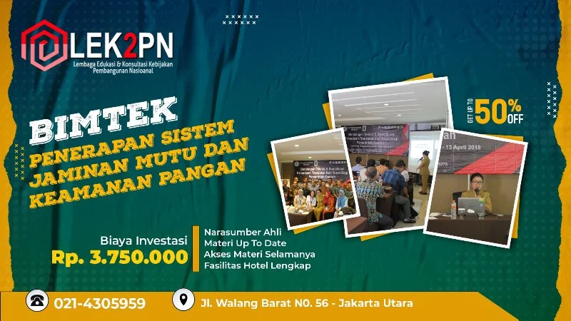 Bimtek Penerapan Sistem Jaminan Mutu dan Keamanan Pangan.