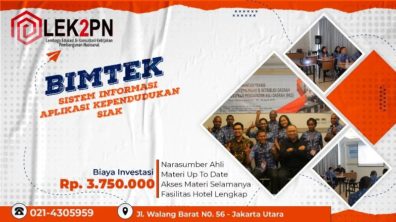 BIMTEK SISTEM INFORMASI APLIKASI KEPENDUDUKAN (SIAK)