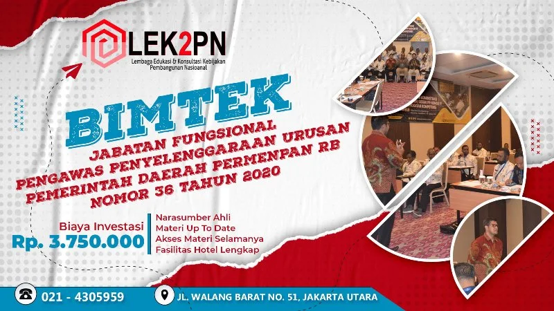Bimtek Jabatan Fungsional Pengawas Penyelenggaraan Urusan Pemerintah Daerah Permenpan RB Nomor 36 Tahun 2022