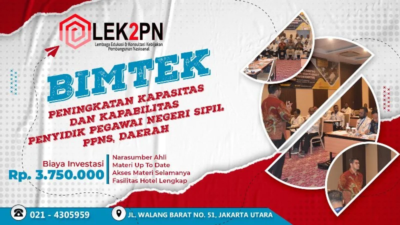BIMTEK PENINGKATAN KAPASITAS DAN KAPABILITAS PENYIDIK PEGAWAI NEGERI SIPIL (PPNS) DAERAH
