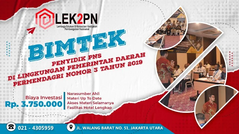 BIMTEK PENYIDIK PNS DI LINGKUNGAN PEMERINTAH DAERAH PERMENDAGRI NOMOR 3 TAHUN 2019