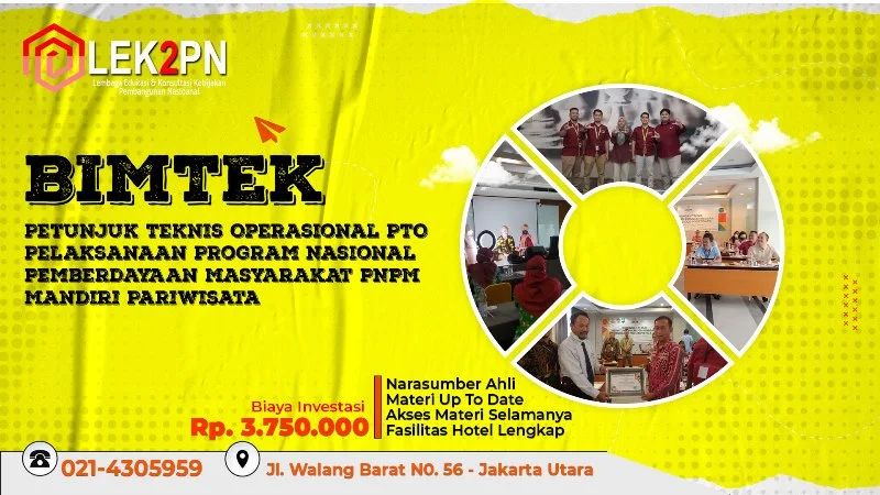 Bimtek Petunjuk Teknis Operasional (PTO) Pelaksanaan Program Nasional Pemberdayaan Masyarakat (PNPM) Mandiri Pariwisata