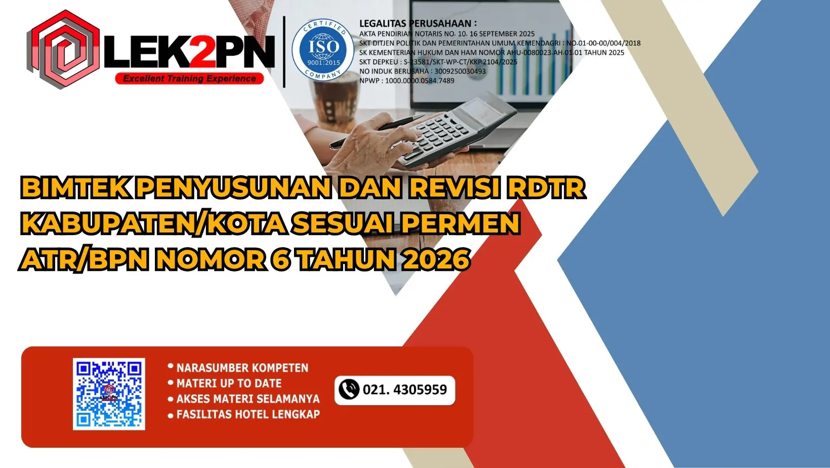 Bimtek Penyusunan dan Revisi RDTR Kabupaten/Kota Sesuai Permen ATR/BPN Nomor 6 Tahun 2026